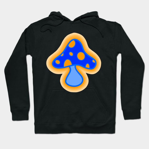 Blue Trippy Mushroom Hoodie by BE1820